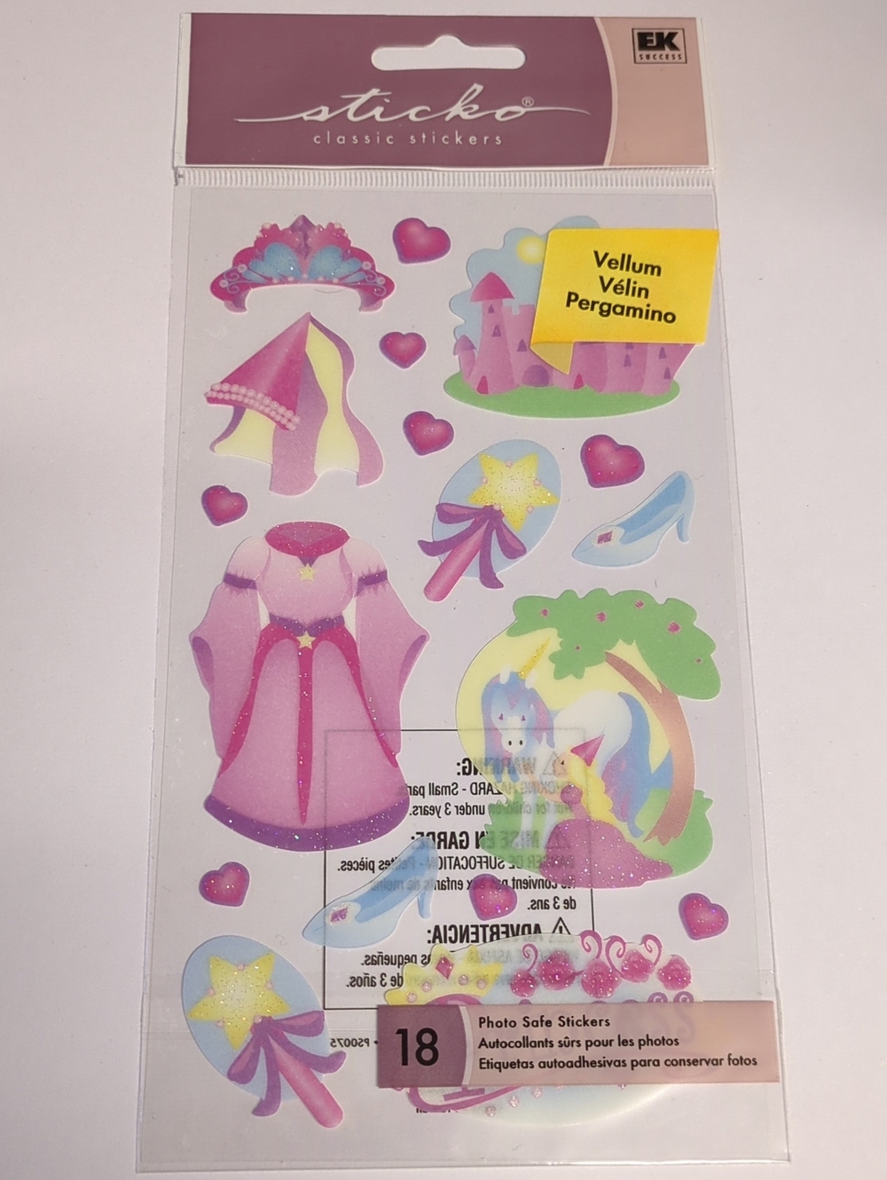 ☀️Sticko Princess Vellum Stickers - Pink